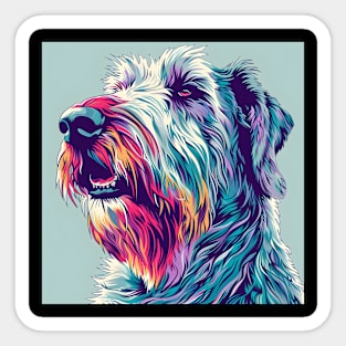 Retro Irish Water Spaniel: Pastel Pup Revival Sticker